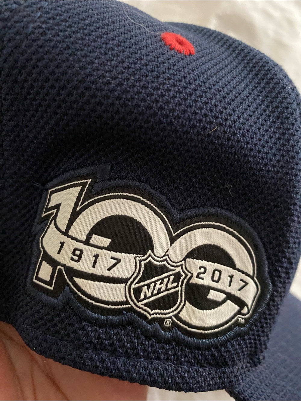 Montreal Canadiens 100 years Navy Blue Hockey Cap - CANADIENS Embroidered Logo - Picture 5 of 10